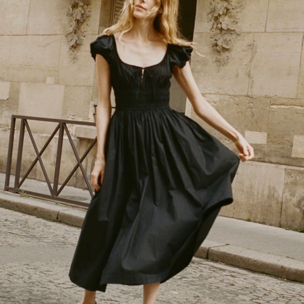 DOEN BLACK QUINN DRESS SIZE SMALL